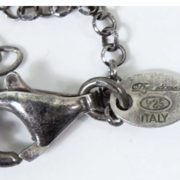 Italian Designer Dyadema 925 Sterling Silver Choker Layering Chain Necklace - Picture 5 of 8